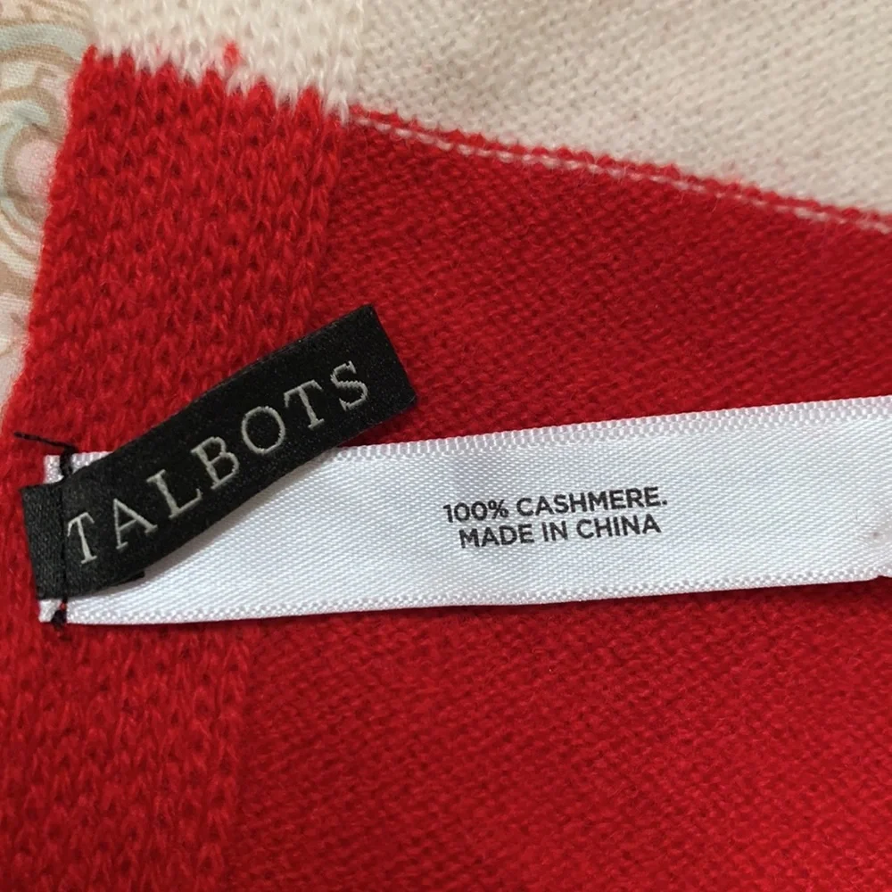 ❤️Talbots Cashmere Striped Scarf - Picture 4 of 5